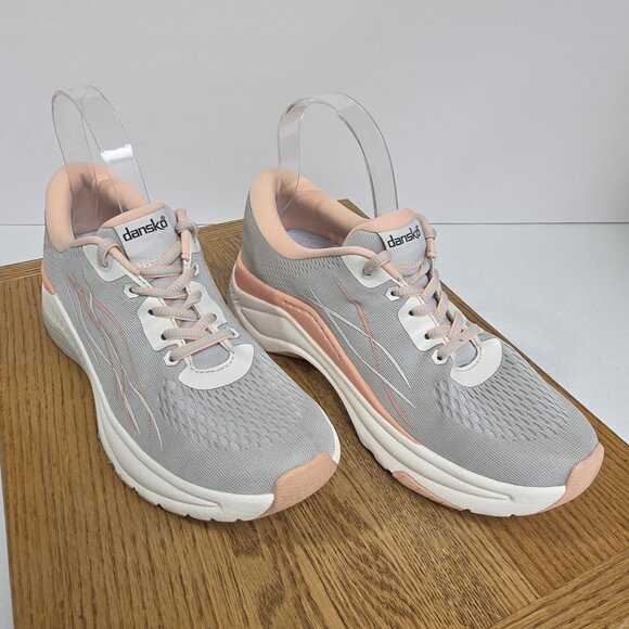 Dansko Shoes Womens Size 37 Gray Peach Walking Comfort Athletic Mesh Sneakers - Picture 1 of 9